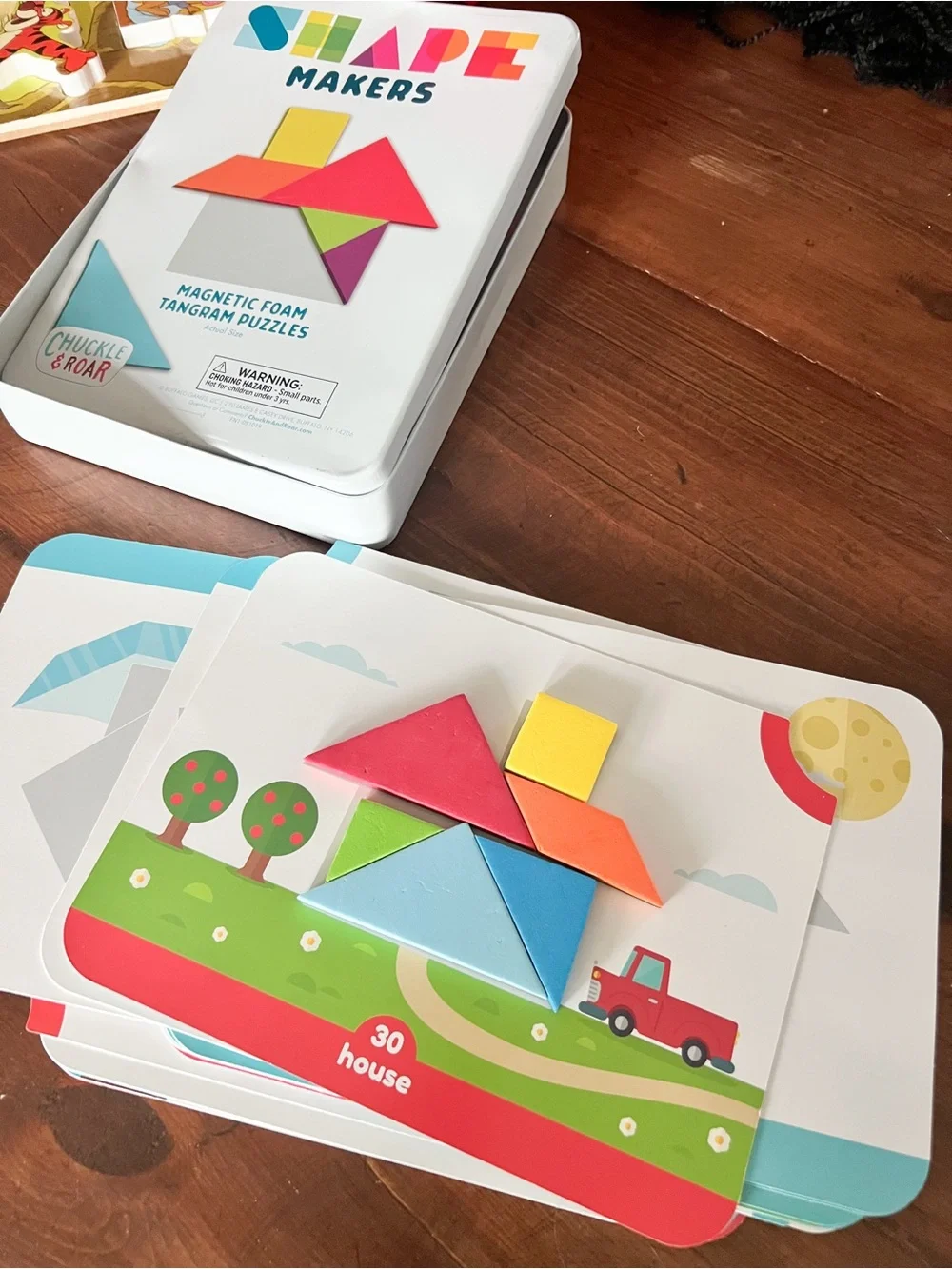Chuckle & Roar Shape Makers Magnetic Foam Tangram Puzzle Set | STEM Learning Toy